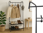 Standing clothes hanger for outerwear jackets shoes stand shelves
