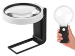 Folding jewellers magnifying glass 10x 25x 6 led 2 uv scale