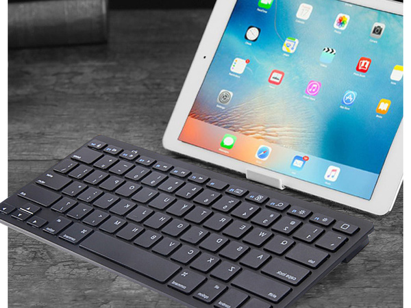 Teclado bluetooth inalámbrico para pc ipad mac pequeño delgado de bajo perfil