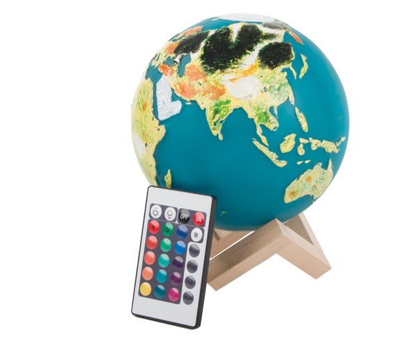 3d rgb globe night light with remote control, 20 touch modes for children