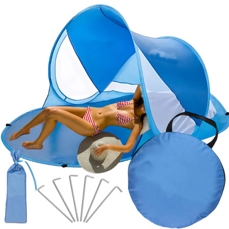 Pludmales telts liels pludmales ekrāns pašnolokāma aizsardzība