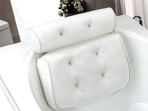 Kádpárna tapadókorongokkal otthoni spa fejtámla puha horoggal