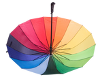Grosser regenschirm regenbogen regenschirm stabil automatisch