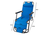 Garden beach lounger folding cushion gravity reinforced soft