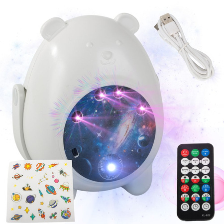 Projecteur bear night light led laser projector universal remote control