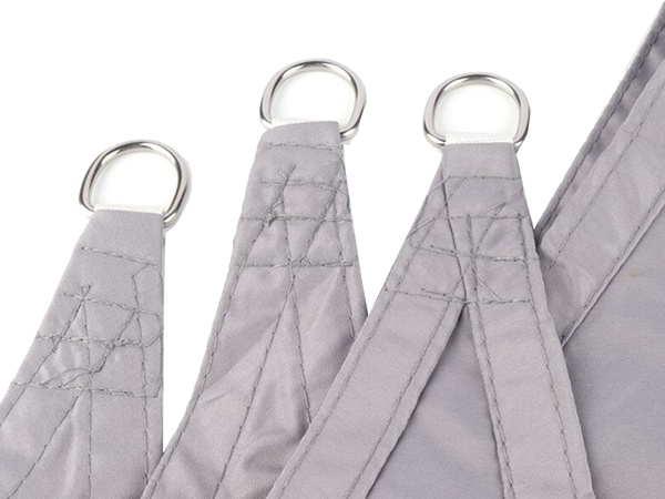 Vela de sombra impermeable de jardín 3x2m gris rectángulo toldo