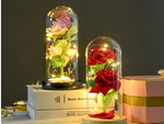 Everlasting rose in glass red led gift luminous for an occasion for women