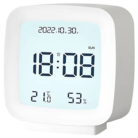 Wecker mit datum und temperatur mit snooze-funktion lcd luftfeuchtigkeit