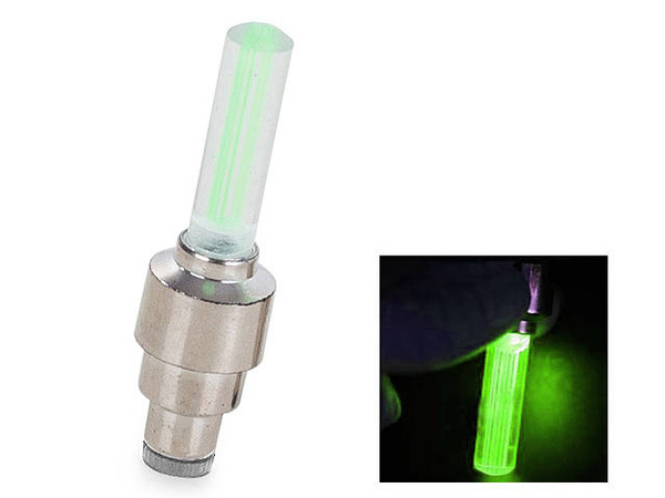 Luminous bicycle valve per wheel 2 pieces