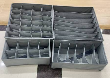 Organizador de ropa interior cajón calcetín armario caja juego de 4 piezas