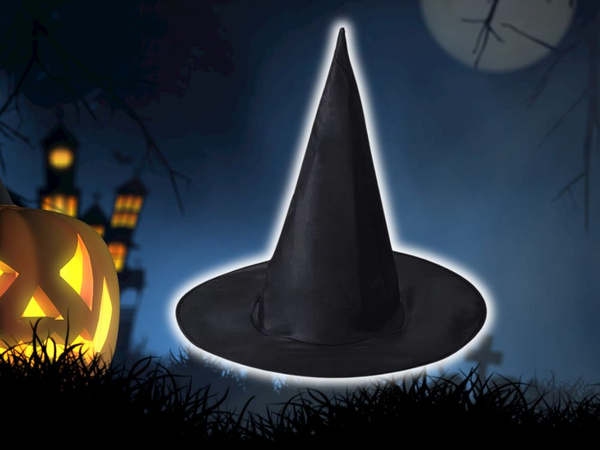 Čarodejnícky klobúk halloween kostým čarodejnice čierny