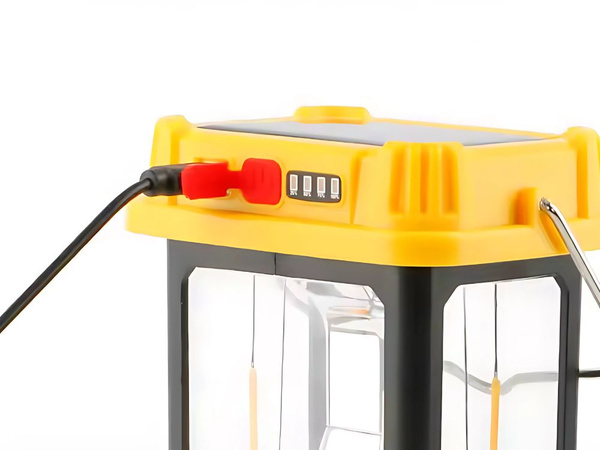 Lampe de camping solaire a led avec support de suspension pour le camping 5 modes