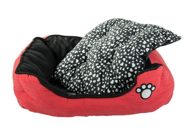 Cama de perro de felpa con cojín extraíble suave cómodo