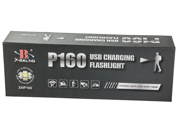 Военный полицейский фонарь bailong cree xhp160 мощность