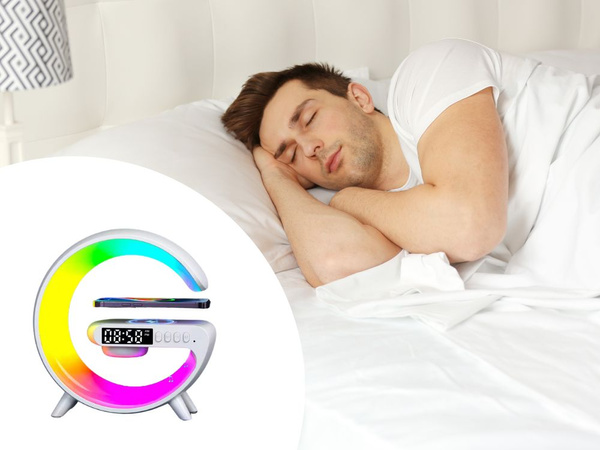 Led svetlo rgb herná nabíjačka indukčný reproduktor budík rádio hodiny