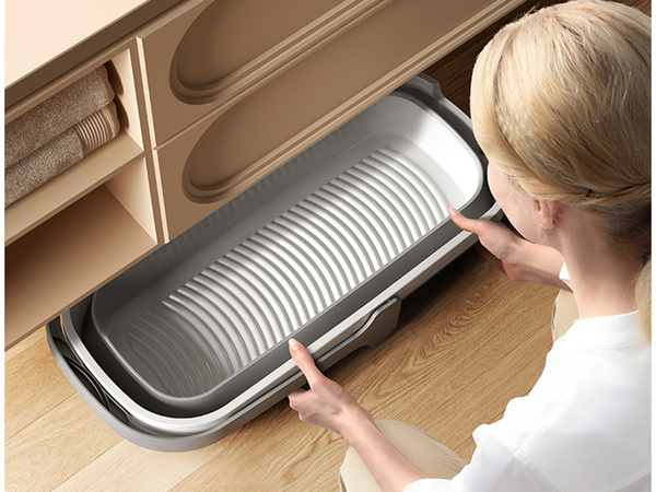 Silicone folding bowl large laundry basket compact travel 10l