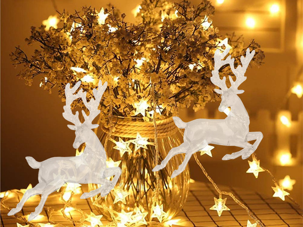Reindeer christmas tree pendant glitter christmas decorations