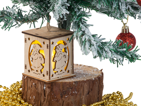 Koka karājas ziemassvētku eglīte laternas apgaismojums ziemassvētku rotājums mickey