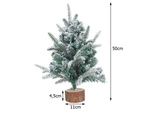 Pom de crăciun artificial zăpadă mici 50cm birou decor