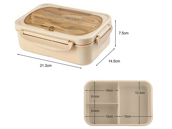 Lunchbox zajtrk škatla za kosilo s predali jedilni pribor