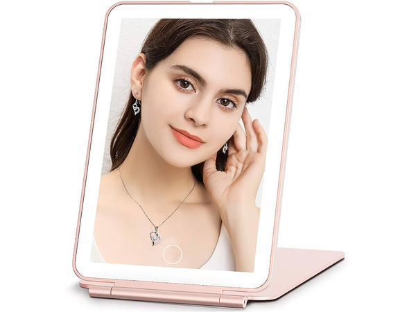 Led osvetlené make-up zrkadlo skladacie cestovné zrkadlo