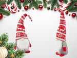 Navidad ghost gnomo gris con barba de árbol de navidad 48cm suave