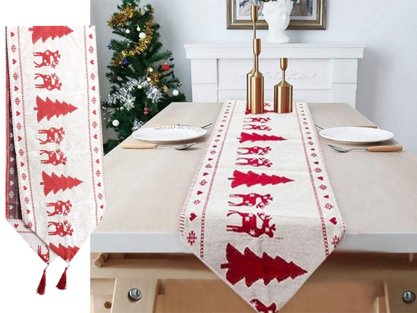 Christmas table runner christmas tablecloth christmas eve