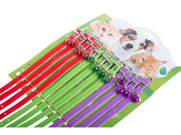 Dog cat collar with bell adjustable