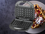 Grille-pain 3 en 1 grille-pain gaufrier donuts plaques interchangeables 850 w antiadhésif