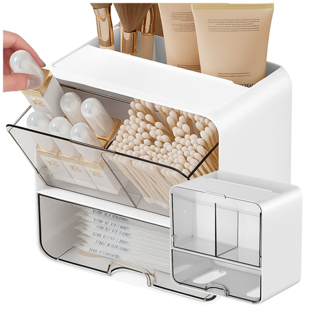 Organiser cabinet container with drawer cosmetic storage for the bathroom