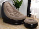 Vrtni fotelj lounger napihljiv plaža pouf podnožje udobno