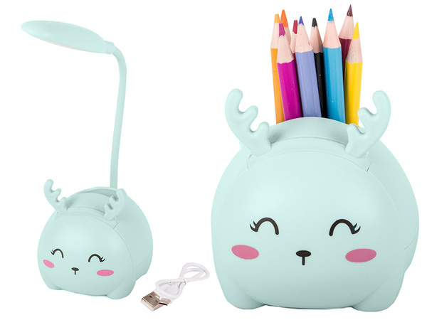 Lampka nocna dla dzieci led usb organizer stojak telefon do czytania nauki
