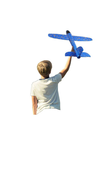 Kék repülőgép styropian glide nagy styropian 47c