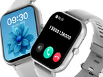 Smartwatch zegarek damski męski gumowy pasek sport bluetooth rozmowy szary