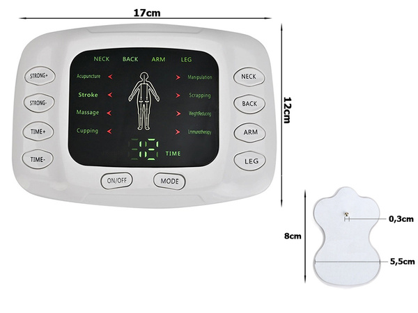 Electroestimulador músculo ems tens taps