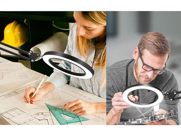 Cosmetic led dermatological loupe lamp glass