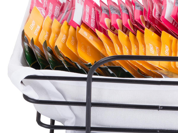 Loft panier métallique pour la cuisine pour fruits pain avec doublure