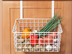 Panier métal organisateur de porte étagère de cuisine suspendue