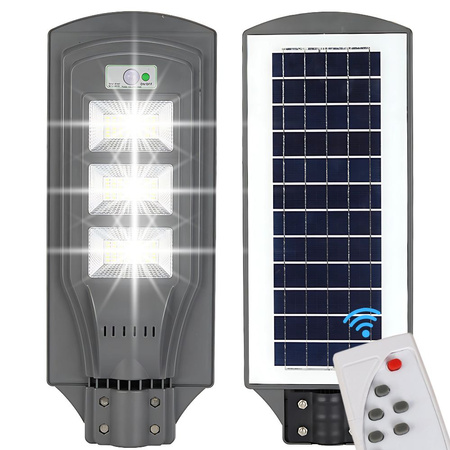 Farola solar linterna led con mando a distancia sensor de movimiento y crepusculo ip65