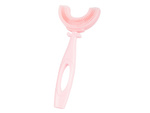 Cepillo de dientes manual de silicona para niños letra u 360