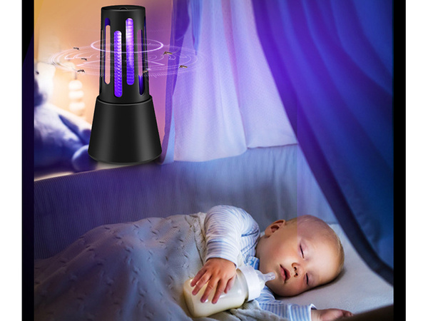 Insekticídna lampa na komáre hmyz muchy uv účinná 5w tichá kefka