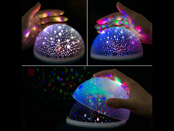 2in1 rotating starry night light