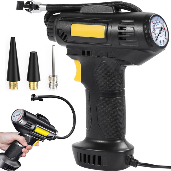 Car compressor wheel inflator gun 12v 120w 10 bar led