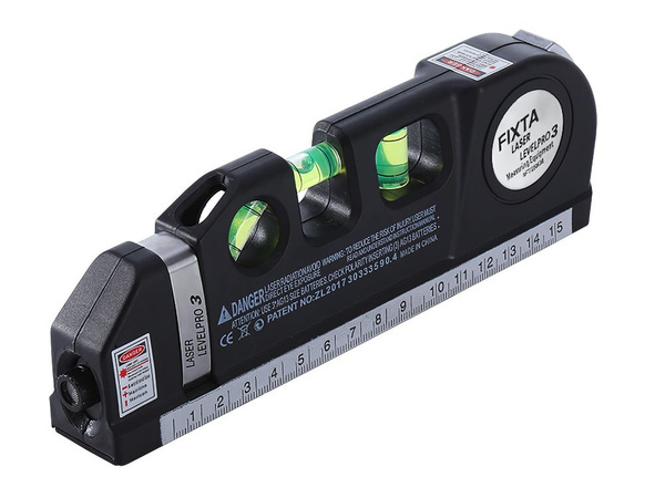 Natančna laserska raven z 2,5 m merilnim trakom laser 3 led načini usb