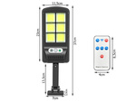 Saules lampa 96 led ar krēslas kustības sensoru