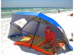 Sombrilla de playa pantalla plegable carpa de jardín 2en1 xxl grande con filtro uv