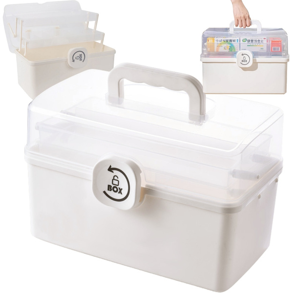 Medicines organiser container box medicine cabinet large zippered box