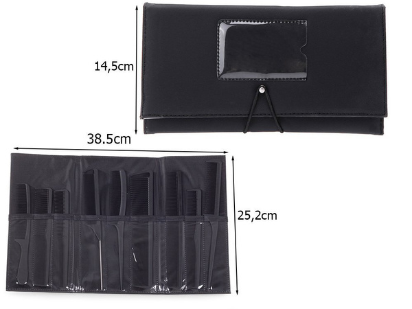 Grzebień fryzjerski do włosów grzebienie etui x9