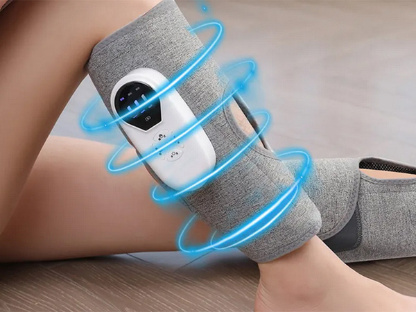 Calf air bag heated leg massager with compression