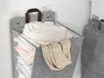 Cesto plegable para cuarto de baño lavadero puerta de pared gris
